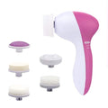 Massageador de Cuidado Facial -  Limpeza e Esfoliação de Pele 5 em 1.